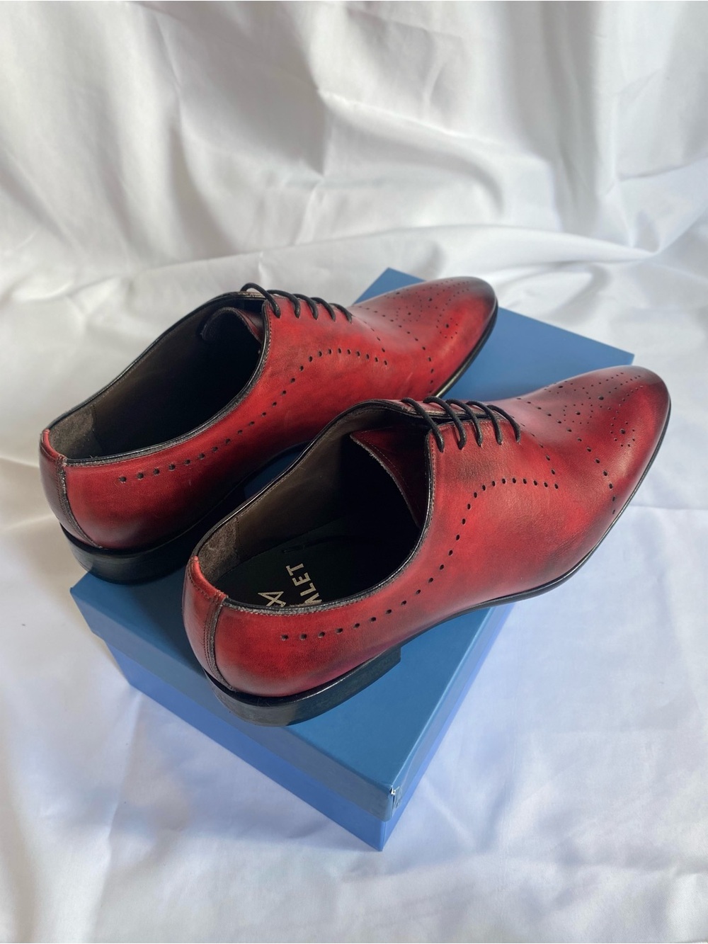 SIZE 13 Hamlet By Prime Shoes Brogue Oxfords Crust Rosso NIB HM 40 D2